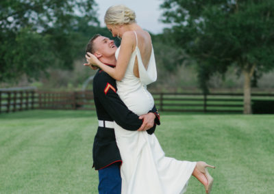 Bride and Groom on ranch